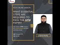 How to Pass ACCA Advanced Performance Management | APM | Luqman Rafiq
