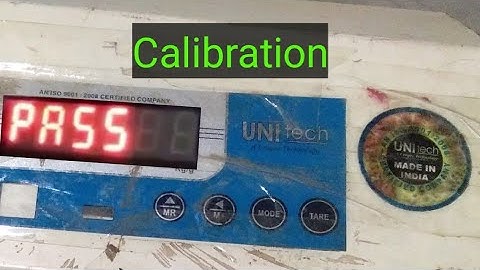 Unitech Weighing Scale Calibration