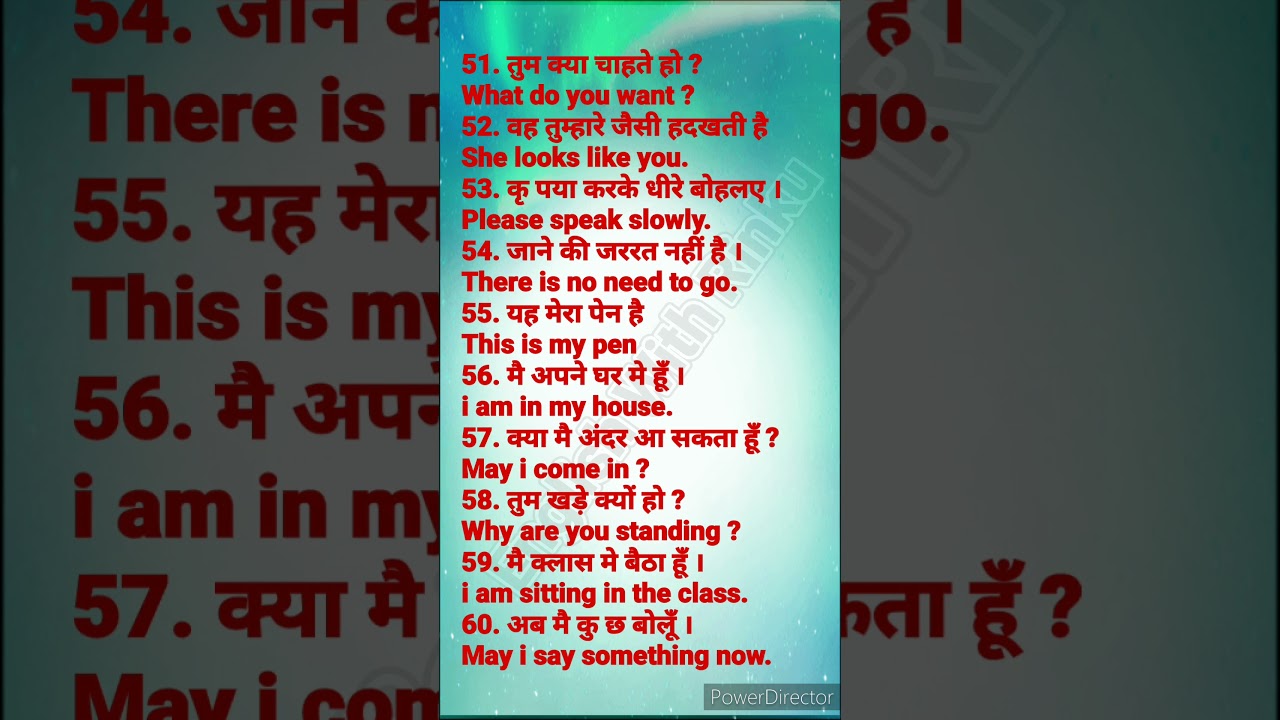 Daily Use Sentences Day-6 