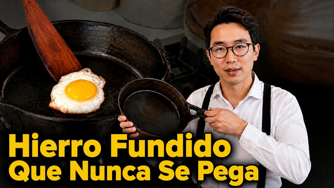 El secreto para que una sartén de hierro fundido nunca se pegue (la mayoría lo hace mal)