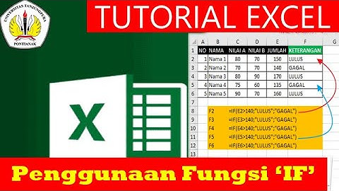 Tutorial Excel : Penggunaan Fungsi IF pada Excel
