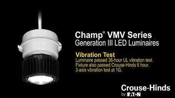 Champ VMV Series Generation III LED Luminaires Vibration Test