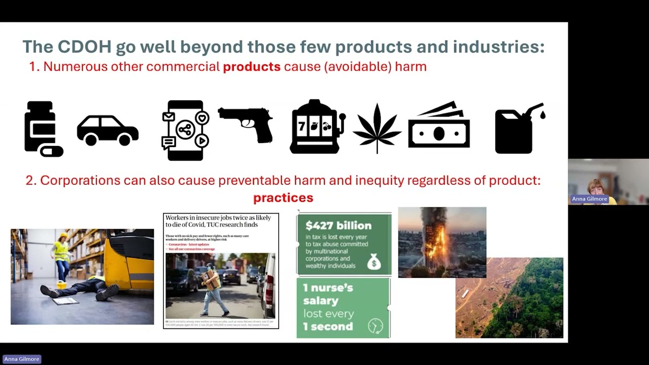 Prof Anna Gilmore: Lessons from tobacco control for and from the commercial determinants of health