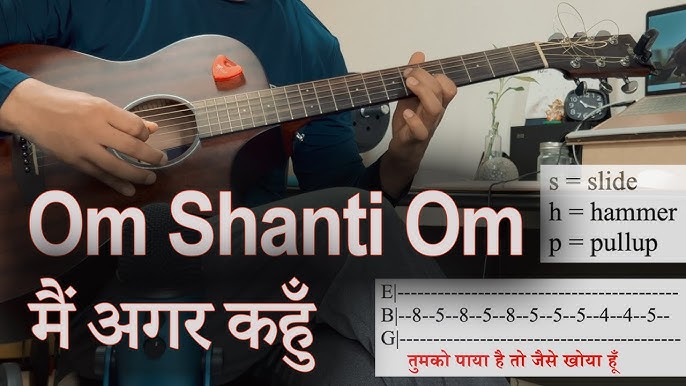 Kæledyr bud Lily Om Shanti Om Theme Guitar Lesson | Single String | @KaustubhSoni - YouTube