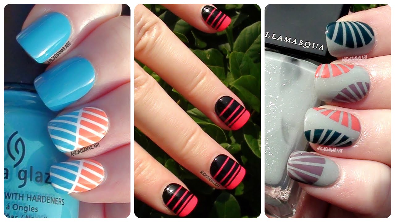 3. Creative Nail Art Using Magic Tape - wide 7