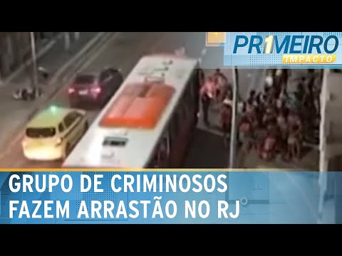 Video passageiros-assustados-com-arrastao-pulam-janela-de-onibus-primeiro-impacto-29-04-24