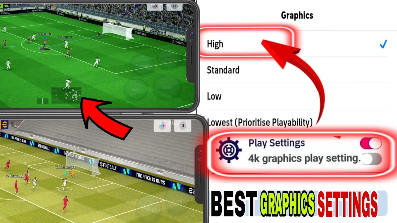 efootball 2024 mobile BEST GRAPHICS SETTINGS |efootball 2024 PC ...