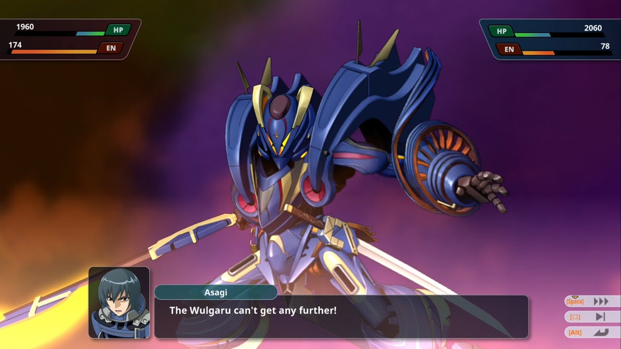 SRW Y (4K) : Blue 1 All Attacks / Toshikazu Asagi