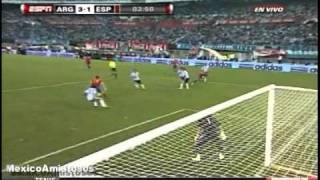 Gol Llorente Argentina vs Spain 4-1 [07/09/10] AMISTOSO