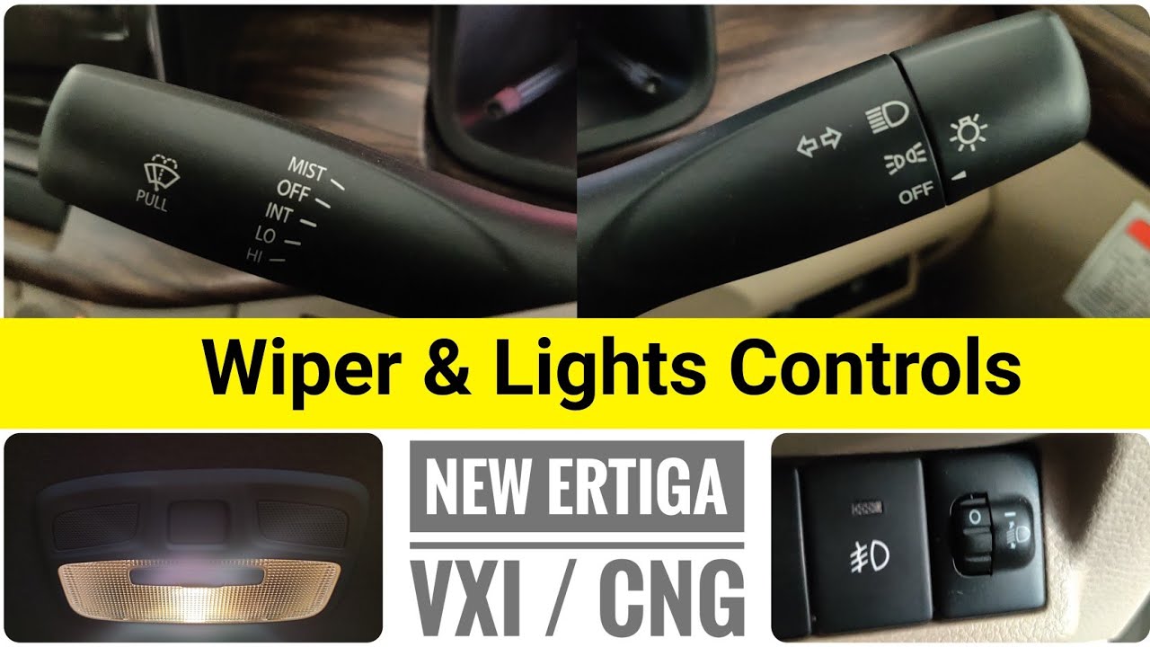 Wiper & Light Controls for New Ertiga VXI CNG, Headlight leveling switch and Interior light