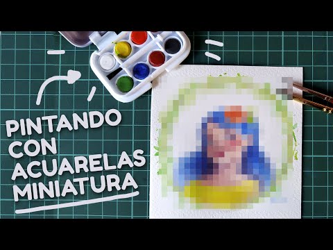 Pintando con miniacuarelas :3