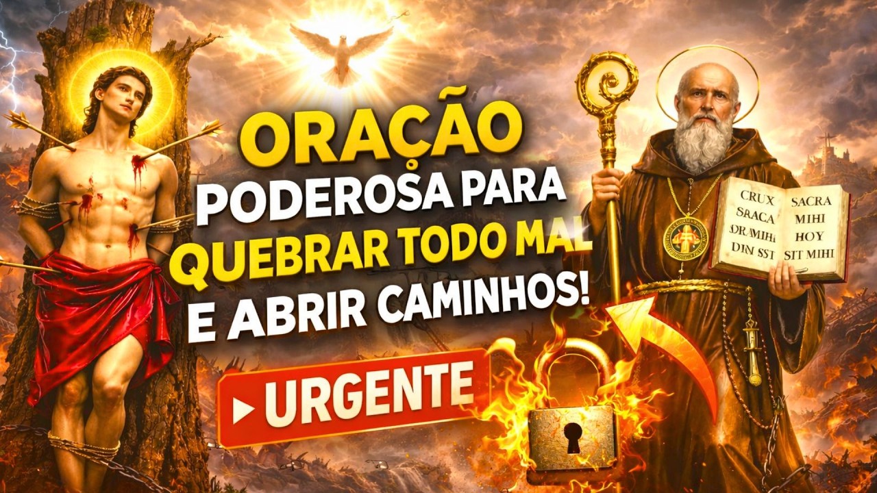 🔥 ORAÇÃO PODEROSA DE SÃO BENTO E SÃO SEBASTIÃO PARA QUEBRAR TODO MAL E ABRIR CAMINHOS URGENTE
