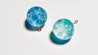 【UVレジン　100均】球体に泡と海を閉じ込めてみました💙 UV resin The sea in the sphere