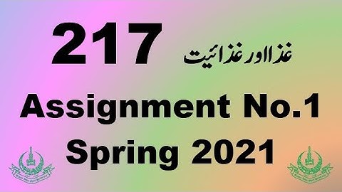 AIOU Code 217 Solved Assignment No.1 Spring 2021