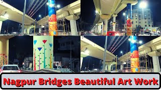 Nagpur Bridges Beautiful Art Work by BFA students | Nagpurkar Nishant