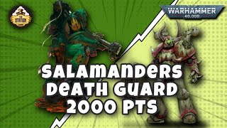 Мультшоу Death guards VS Salamanders Играем Warhammer 40k 2000pts