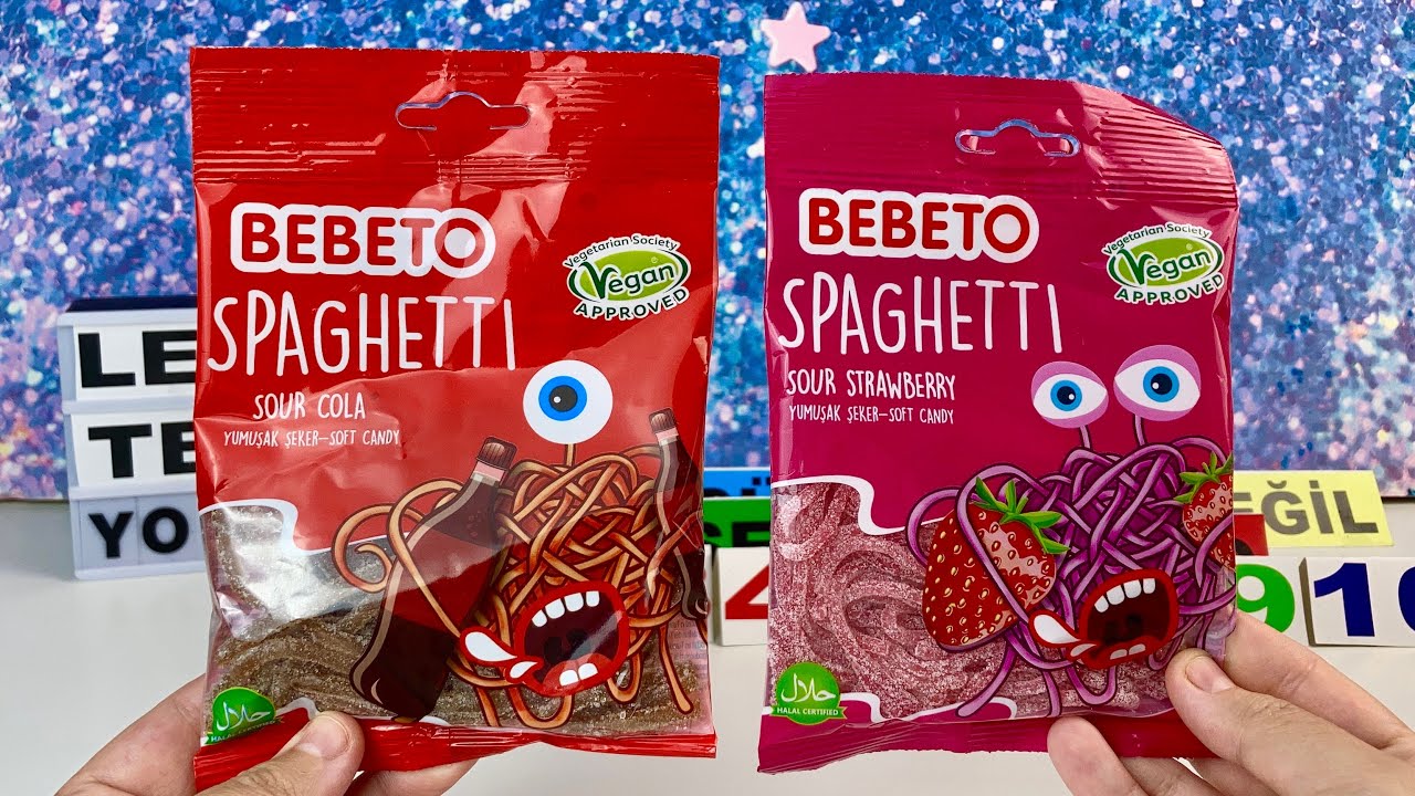 Bebeto Spaghetti VEGAN Ekşi Kola Ekşi Çilek Yumuşak Şeker Tadı Nasıl