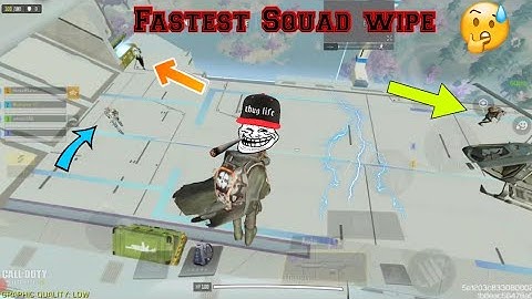 Fastest squad wipe in platform. 1 vs 4 clutch. CODMobile. #CODM