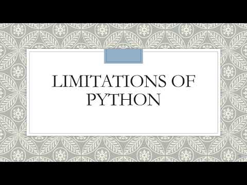 Limitations of Python | Techie Savant | Basic of Python