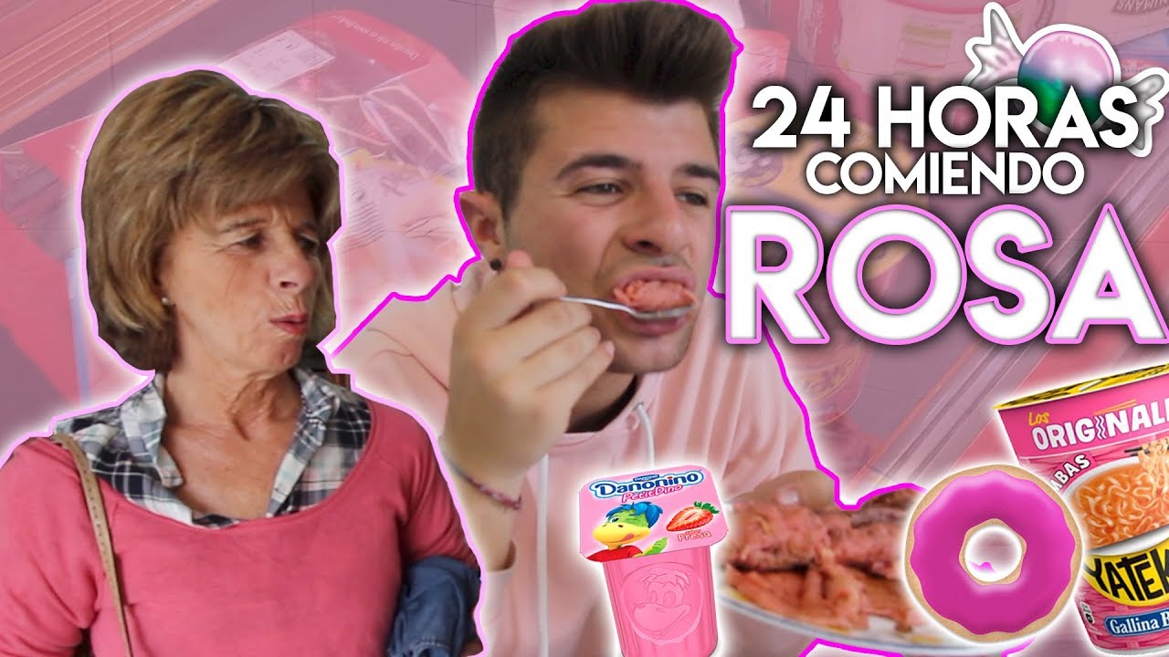 24 HORAS COMIENDO ROSA!!! 🍧 | @ibngarcia