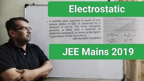 A parallel plate capacitor is made of two square plates of side 