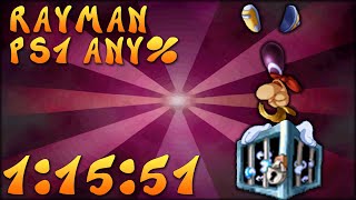 [WR] Rayman 1 PS1 100% speedrun 1:15:51.233
