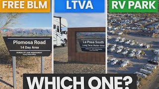 Quartzsite Camping Explained Free Blm Vs Ltva Vs Rv Parks