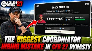The Biggest Coordinator Hiring Mistake in CFB 27 Dynasty
