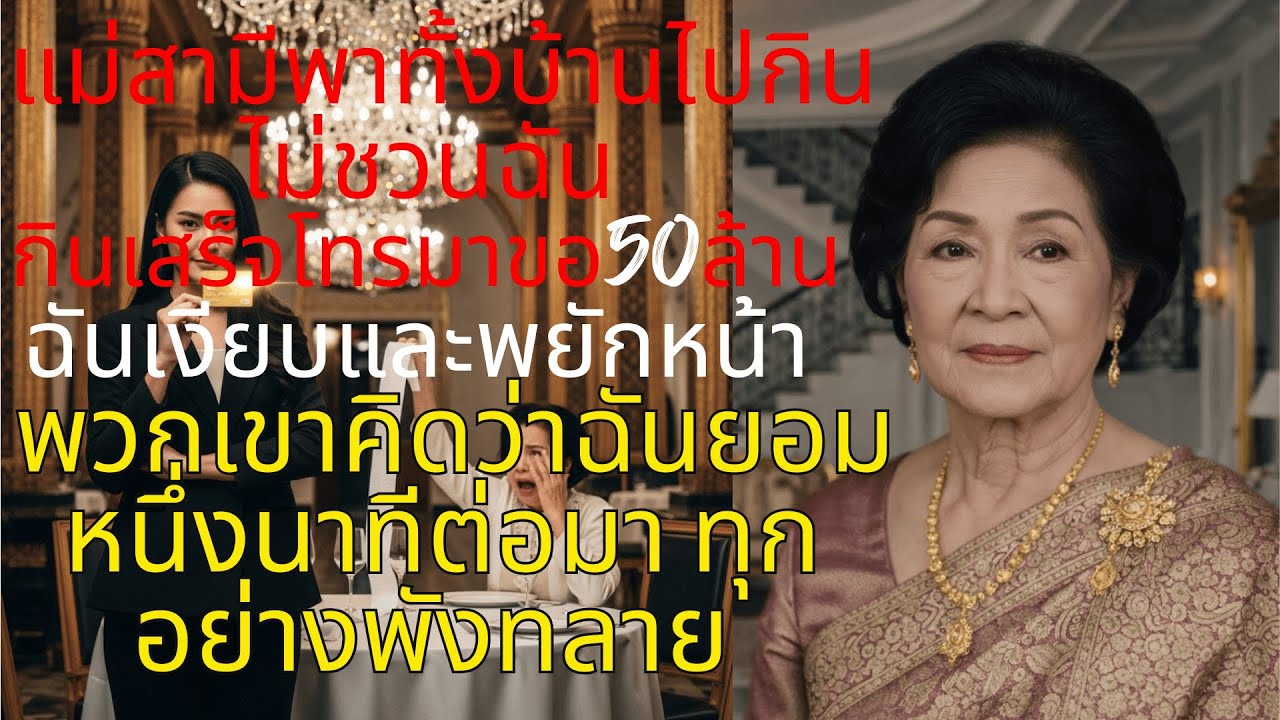 แม่สามีพาทั้งบ้านไปกินไม่ชวนฉัน! กินเสร็จโทรให้จ่าย 50 ล้าน ฉันพยักหน้า 1 นาทีต่อมา… 😱🔥