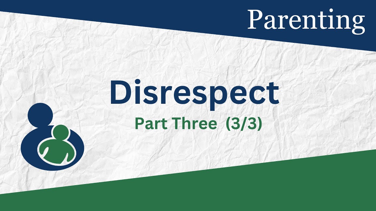 How To Stop Disrespect (Part Three) - YouTube