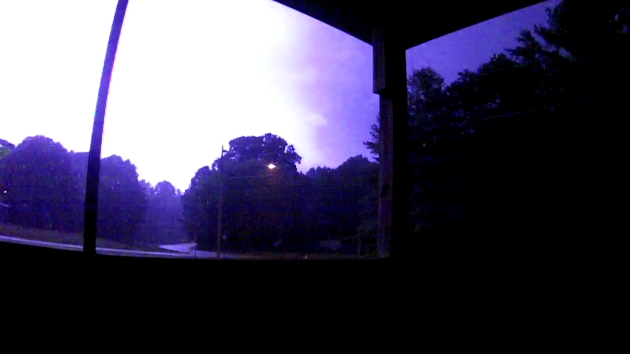 Strong Storm with INTENSE Lightning! - 7-28-2020 (Porch)