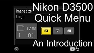 Intro to Nikon D3500 quick menu setup screenshot 3