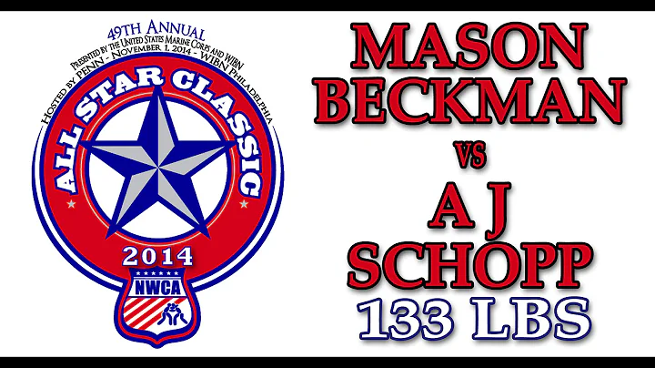 2014 NWCA All Star Classic - 133 lbs Mason Beckman vs. AJ Schopp