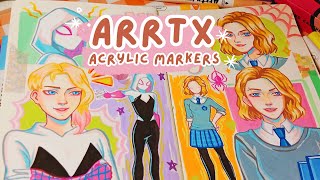 Paint with me! | Arrtx Acrylic Markers (60B) 🌺🌺