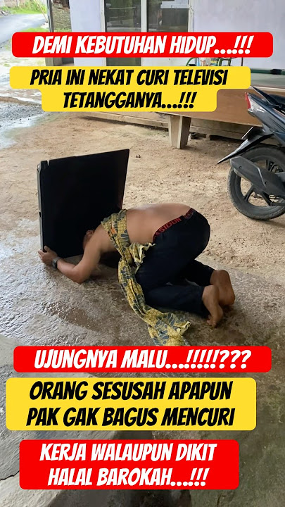 It's sad that for the sake of living, this man stole his neighbor's television #bangrenggochannel