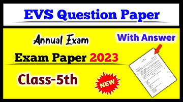 Class 5 EVS Question Paper SA 2 2023 | Std 5 Annual Exam Paper | Class 5th EVS Final Exam Paper