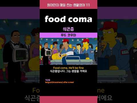 food coma 영어회화