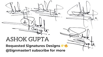 how to sign Ashok Gupta name|how to sign your name|sign tutorials|autographs|#signature #signed #art