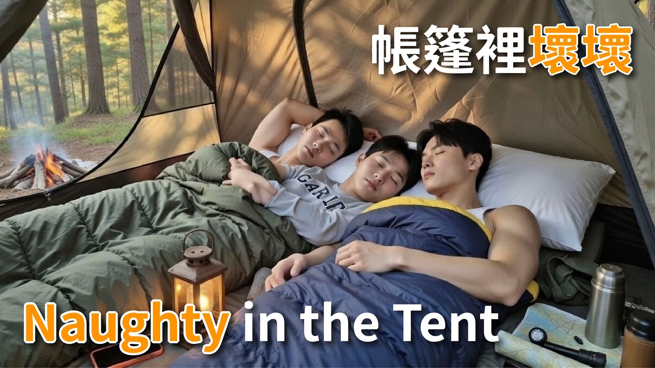 三人露營過夜…帳篷裡真的太刺激🔥 Camping as a Throuple… Things Got Intense Inside the Tent 🔥