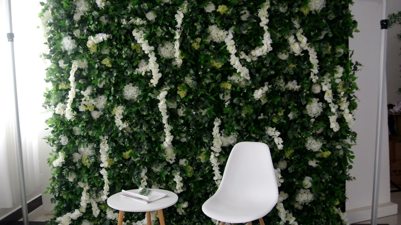 240x240cm fabric cloth back green wall artificial flower wall backdrop