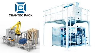 Automatic Tapioca Starch Bagging Palletizing Machine Line