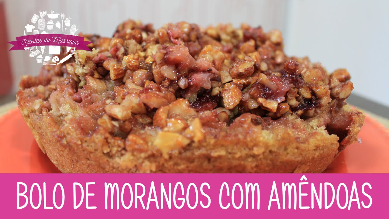 BOLO DE MORANGOS COM AMÊNDOAS EPISÓDIO 126 RECEITAS DA MUSSINHA