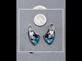 Rare Vintage NAPIER Crystal Sapphire Ice Rhinestone Panel Bracelet & Earrings Demi-Parure - Origi...
