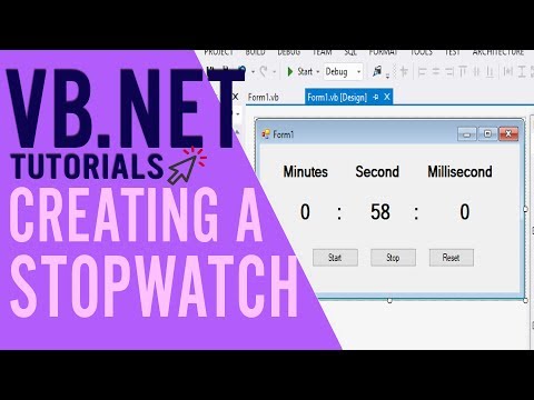 VB.NET TUTORIALS: Creating a Stopwatch