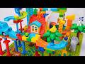 INSANE LEGO DUPLO Marble Run ASMR ☆ Satisfying Building Blocks ASMR Building a Giraffe Chase Park