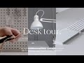 Desk Tour 👀 20년만에 정착한 책상위의 아이템들부터 촬영 도구까지 🤨 : 이케아 조명/타공판/문구류/삼각대