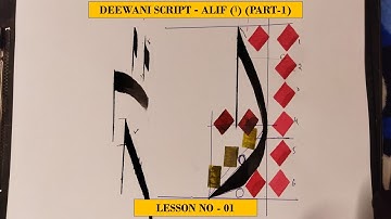 Deewani Script - Arabic Calligraphy- How to write Alif (ا) Part-1 #viralvideo #calligraphy