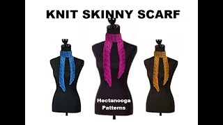 BEGINNER KNIT SKINNY SCARF, neck accessory