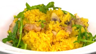睇片學煮餸 | 菇菌雞球黃薑飯