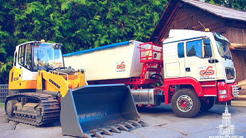 Garden Construction Site / RC Liebherr Crawler Loader LR 634 Litronic & MAN TGS 4x4